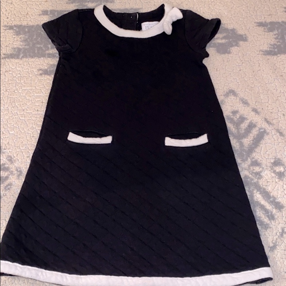 Children’s Place Black and white quilted dress